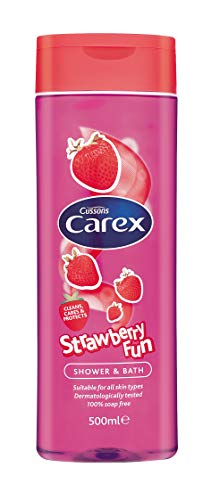 Carex Shower Gel Fun Editions Strawberry Fun (500ml x 6 Bottles), 100010519