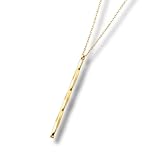 [mico.lor] ステンレス ネックレス (121) ひねりスティック ペンダント サージカルステンレス 316L 金属アレルギー対応 レディース メンズ 金色