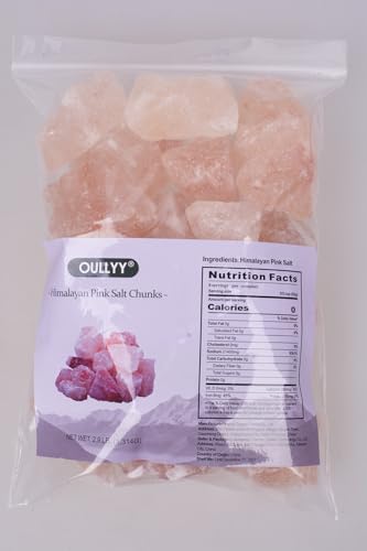 Himalayan Pink Salt Chunks 100% Natural Solid Mineral Rock Salt Chunks 1.2 to 2 Inches |2.9 Lbs Bag of Chunks