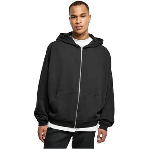 Urban Classics 90's Zip Hoody in Black Cover
