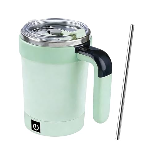 Wkldjf Taza agitadora automática con control de temperatura con transductor de calor integrado y energía recargable para café y té, taza de agitación automática