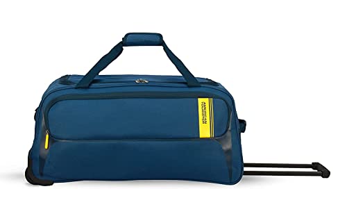 American Tourister Polyester 65 cms Travel Wheel Duffle (Blue)