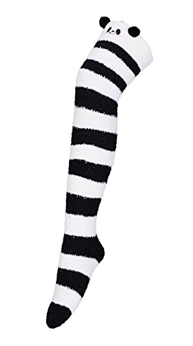Image of Urban CoCo Women's Cartoon Fuzzy Socks Winter Warm Over Knee High Socks