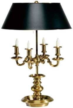 Upgradelights Black with Gold Shallow Tapered Drum Vintage Baldwin Bouillotte Lampshade (14 Inch)