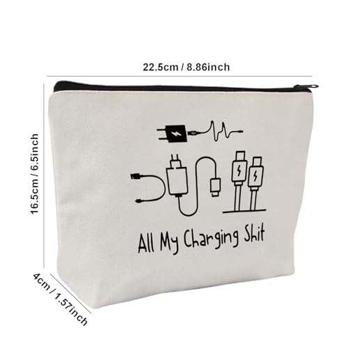 All My Charging shit bag,Fun and versatile bag with charger graphics, teenage boy gift, birthday gifts, travel accessories (Style D)4