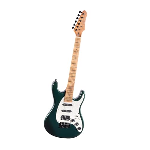 Guitare électrique 7 cordes adultes droitier corps plein peuplier métallisé