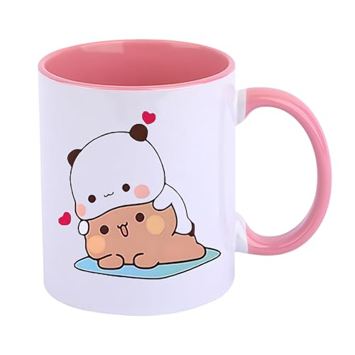 JXAXD Bubu Dudu Taza 330ml, Bubu Dudu Taza de Cerámica para Té y Café, Mochi Cat Taza Clásica Mejor Regalo Divertido Tazas De Café