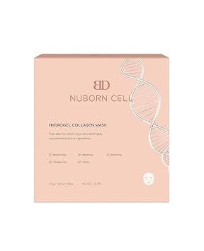 Nuborn Cell Stem Cell Mask Duo, Hydrogel Collagen & Zzirit Mask, Advanced Moisturizing with Stem Cells, 4 Hydrogel + 5 Sheet Masks