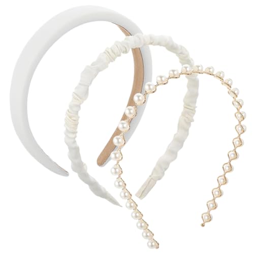 Lot de 3 Bandeaux à Cheveux pour Femme, En plastique, Antidérapants, Différents Modèles, Accessoires de Cheveux Tendance pour Femmes Et Filles