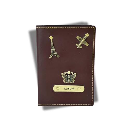 Image of Personalized Printed Passport Cover with Custom Name Design | Printed, Classy & Stylish | Customized Travel Accessories with Name | Travel Gifts (Name Written)