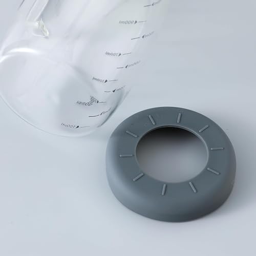 Image of The Better Home Glass Oil Bottle Dispenser 1000 ML (1Pcs) Large Glass Oil Dispenser Bottle with Lid | Leakproof Glass Oil and Vinegar Dispenser with Measurement | Olive Oil Bottle Dispenser