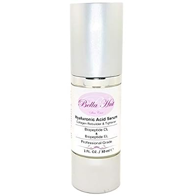 Bellahut 100% Pure Hyaluronic Acid Face Serum with Palmitoyl Hexapeptide-12 & Palmitoyl Tripeptide-1 | Collagen Rebuilding with Tightening, Firming & Increased Elasticity | MADE IN USA (1 OZ)