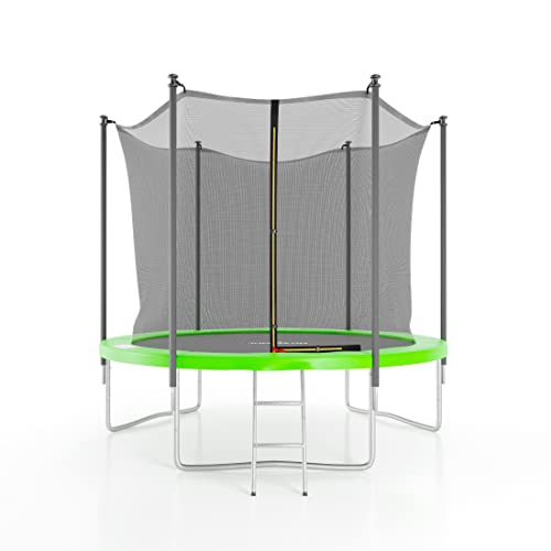 Trampoline de jardin ø 244cm (8FT) avec filet intérieur, matelas et échelle