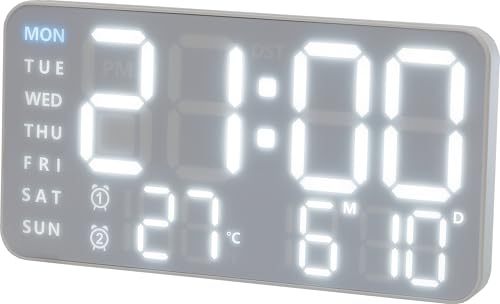SLOWER |v fW^ LED  fJ CeA uv t C j WHITE/WHITE LED CLOCK Cielo SLW370