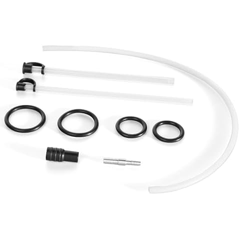 Thorstone New Accessory Kit for Pneumatic/Manual Oil Changer Vacuum Fluid Extractor Pump, 2 Suction Tubes, 1 Long Rubber Hose, Extra O Rings and Connectors Cover