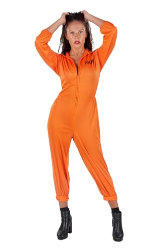 Lizxun Tuta da prigioniera arancione da donna, per Halloween, cosplay,
