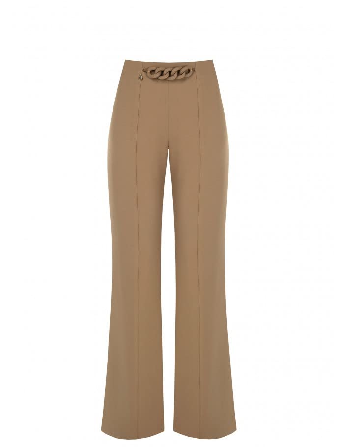 Pantalon crêpé Rinascimento chic couleur chameau beige
