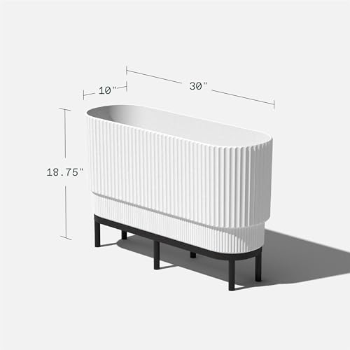 Image of Veradek Demi Series Raised Long Planter - Wide Planter with Stand