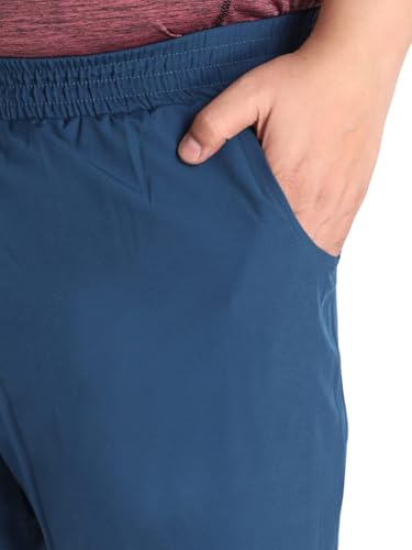 Image of CHKOKKO Men Shorts for Gym Sports or Running | Dry-Fit Fabric Single Layered Active Summer Workout Wear Knee Length Regular Fit | Elastic Waist with Front and Back Pockets