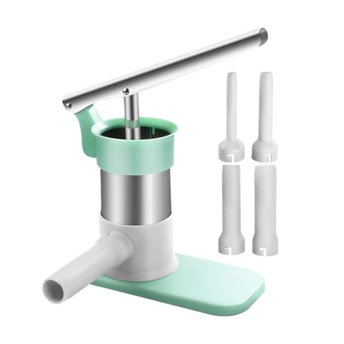 WURST FILLER - Llenado de manual, acero inoxidable | Máquina de llenado de carne con agarre ergonómico y gran capacidad para cocina y cafetería