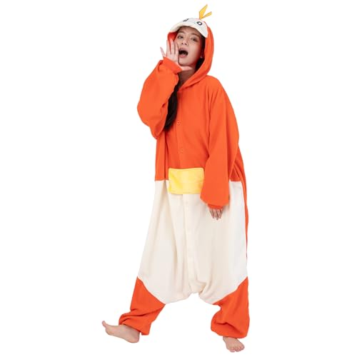 Combinaison Pokemon Fuecoco pour des soirées cocooning et des fêtes costumées réussies