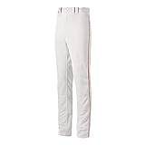 Mizuno Youth Premier Pro Piped G2 Baseball Pant, White-Red, Youth Medium
