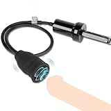 Guspiun Manuelle Vakuumpumpe für Männer Eichel Vibration Masturbator mit 10 Vibrationsmodi Penis-Stimulator Erotik Training Sexspielzeug für Penisverlängerung Erektion Impotenzhilfe