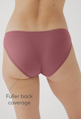 Image of Pact Women's Organic Cotton Bikini Underwear, Classic Fit Panties with High Cut Leg