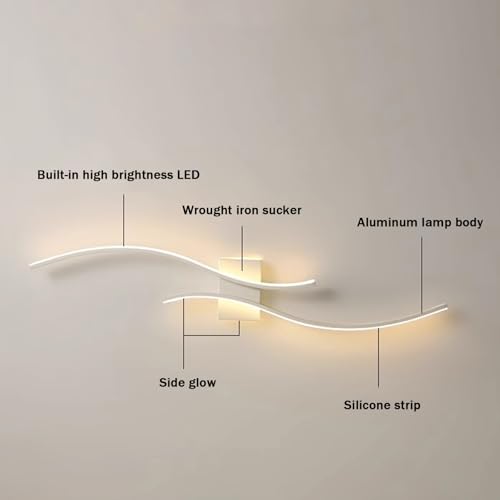 Lámpara de pared moderna para pasillo que elimina zonas oscuras con luz LED regulable 2