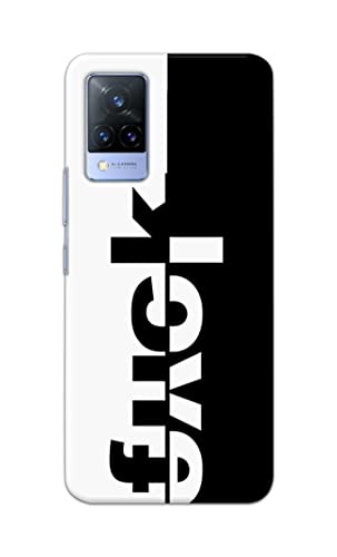 Image of PRINTFIDAA One Words Fukc Love Creative Art Innovative Wonderfull Printed Designer Hard Case for Vivo V21 (5G) Back Cover -(e) RPM1003