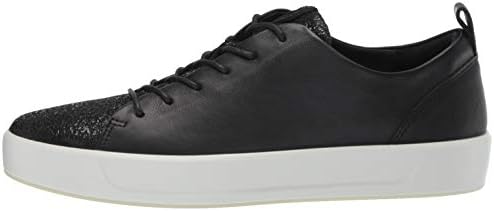 ECCO Women's Soft 8 Sneaker, Black Shimmer, 10-10.5 | Image 7