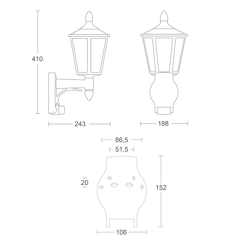 Applique avec détecteur de mouvement 180° Steinel L 15 S noir extérieur - 8