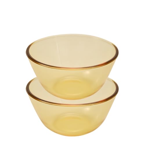 Cuencos pequeños de vidrio para sopa, cuenco de borosilicato para mezclar, frutas, postres, aperitivos de 5 pulgadas, cuenco de cereales de vidrio (6.69inch, 2pcs)