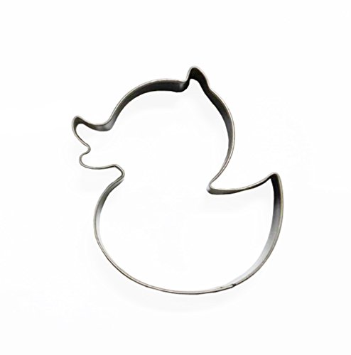 Yunko Lovely Animal Series Stainless Steel Cookie Cutter Fondant Cutter Puppy Cat Giraffe Elephant Rabbit Dolphin Bone (Duck)