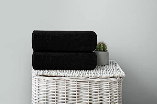 Tens Towels Large Bath Towels, 100% Cotton Towels, 30 X 60 Inches, Extra Large Bath Towels, Lighter Weight & Super Absorbent, Quick Dry, Perfect Bathroom Towels For Daily Use (Pack Of 4) (Black) #TOP1
