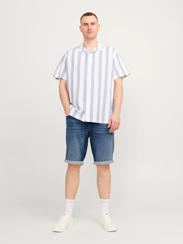 JACK & JONES Male Jeansshorts Rick Icon GE 003 Indigo Knit SBlue Denim – Ansicht 5
