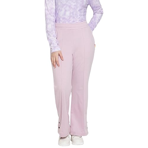 Image of Li'l Tomatoes Girls Flarred Trackpant | 100% Looper Fabric | Elastic Waist | Straight Fit Casual Wear | Soft & Warm | 9-16 Years