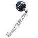 equlup Baitcasting Power Handle, Bait Caster Round Fishing Reel Handle Knob Aluminum Alloy Baitcasting Drum Raft Reel Repair Parts for Fishing (Silver Black)
