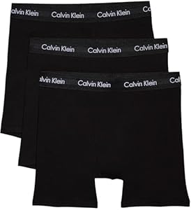 Calvin Klein Herren 3er Pack Boxershorts Briefs Boxer Brief Stretch, Schwarz (Black W. Black Wb), XL