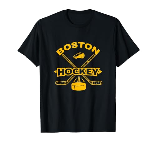 Boston Hockey Vintage T-Shirt, Men, Black, 3X-Large