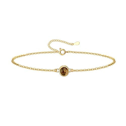 Sterling Silver Custom Photo Bracelet - Projection Picture Bracelet - Round Pendant with Personalized Photo Inside2