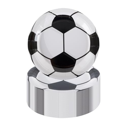 Assiettes Jetables Football – Assiettes Anniversaire (50 Pièces Assiettes de fête football de 7 pouces)
