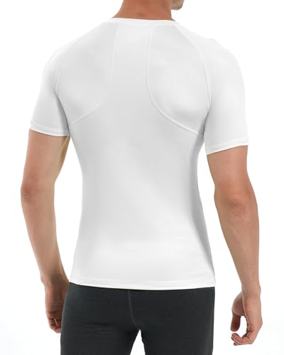Runhit 2 Pack Men's Compression Shirts Short Sleeve Cool Dry Athletic Workout Shirt Sports Base Layer Undershirt Top3
