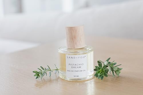 Sand + Fog Luxury Perfume Oil - Pistachio Dream - 50ml Rollerball, Alcohol-free, Cruelty Free, Sulfate Free, Paraben Free image 4