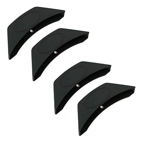 EORTA - Soporte de silicona para sartenes, sartenes, parrillas, utensilios de cocina de metal, 4 unidades, color negro y rojo Cover