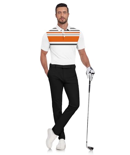 Mens Polo Shirts Short Sleeve Printed Quick‑Dry Golf Tops - image 2