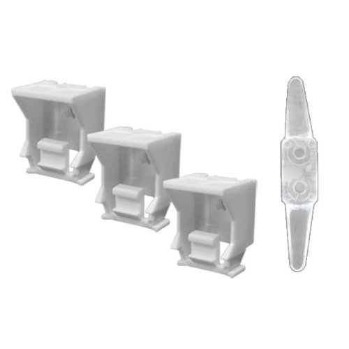 Victoria M. Set de Repuestos para Estor Plegable Paqueto (3 Soportes de Sujeción Incl. Clip de Seguridad para Niños)