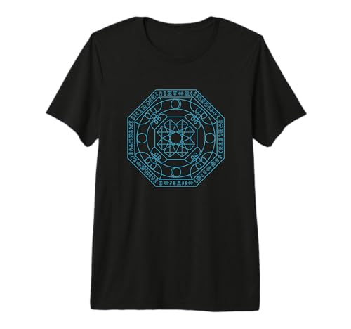 T-shirt Artemis Fowl Disney motif géométrique premium pour homme et femme en coton noir