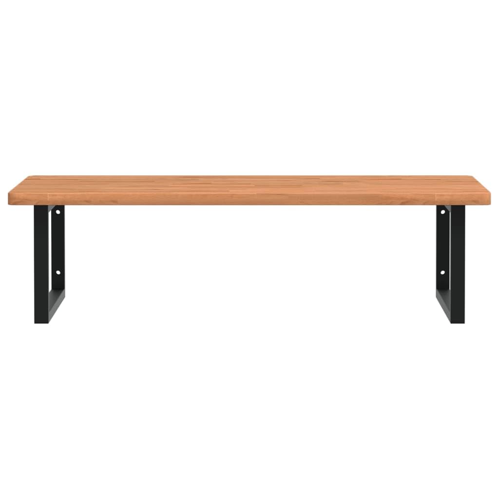 Lavabo da 100 x 60 cm, in legno massello di faggio, supporto da