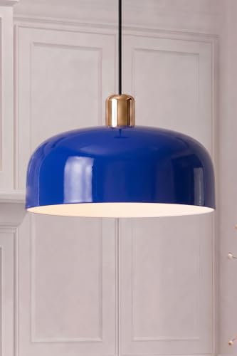 Marella Gold Sarkıt Avize, Bohem Tavan Lambası ve Salon Mutfak Aydınlatması - Lacivert - 30 cm - Modern Dekoratif Tavan Armatürü
